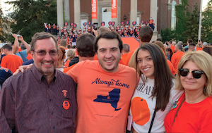 Homecoming Weekend: Vinny Cole, Joey Cole, Lisa Cole, and Lenore Cole (Vinny’s wife).