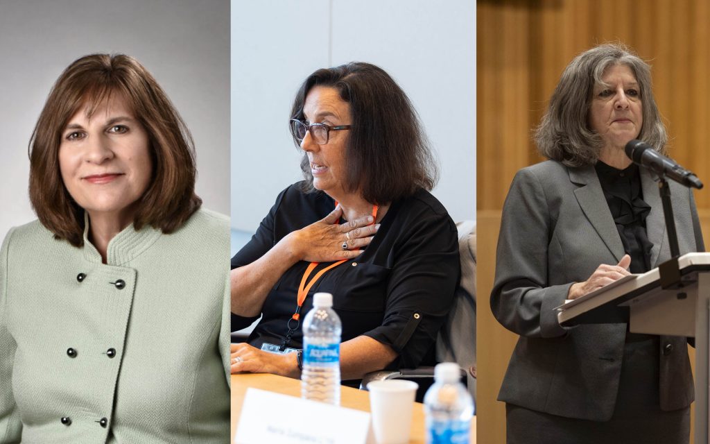 The Hon. Mae A. D’Agostino L’80, The Hon. Thérèse Wiley Dancks L’92, and The Hon. Deborah Karalunas L’82.