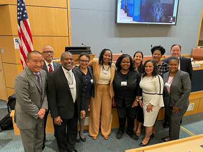 Professor Paula Johnson (Center of Photo) at the Franklin H. Williams Commission’s Race and Law Symposium