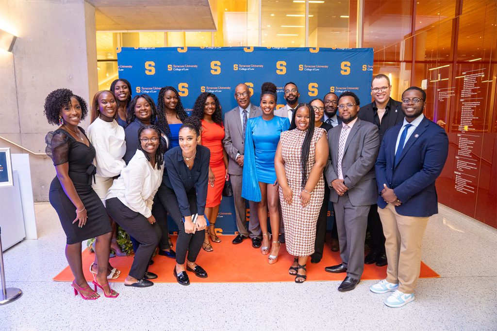 BLSA students and alumni with John Elmore L’84.