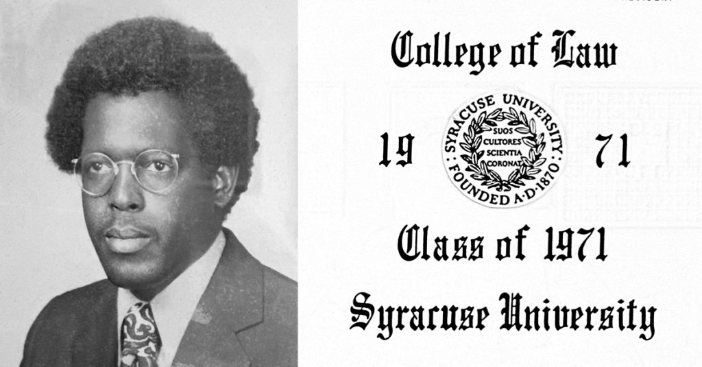 McKinny L'71 Syracuse Law student headshot